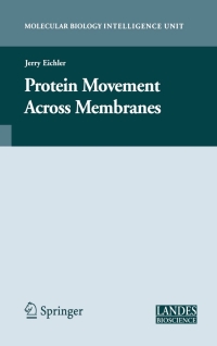 Cover image: Protein Movement Across Membranes 1st edition 9780387257587