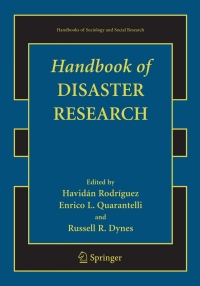 Cover image: Handbook of Disaster Research 9780387323312