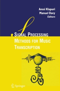 Imagen de portada: Signal Processing Methods for Music Transcription 1st edition 9780387306674