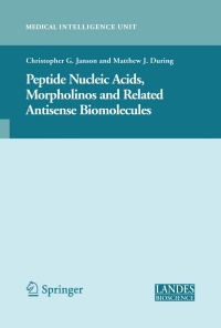 Cover image: Peptide Nucleic Acids, Morpholinos and Related Antisense Biomolecules 9780306482304