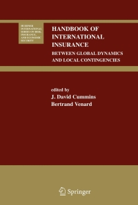 Cover image: Handbook of International Insurance 9780387341620