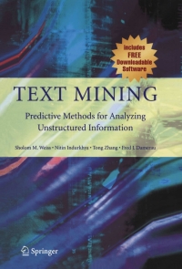 Imagen de portada: Text Mining 9780387954332