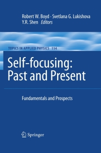 Imagen de portada: Self-focusing: Past and Present 1st edition 9780387321479