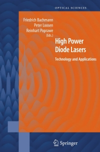 表紙画像: High Power Diode Lasers 1st edition 9780387344539