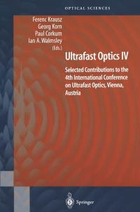 Imagen de portada: Ultrafast Optics IV 1st edition 9780387347561
