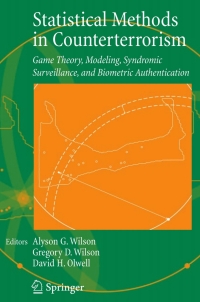 Imagen de portada: Statistical Methods in Counterterrorism 1st edition 9780387329048