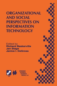 Cover image: Organizational and Social Perspectives on Information Technology 1st edition 9780792378365
