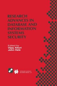 Cover image: Research Advances in Database and Information Systems Security 1st edition 9780387355085