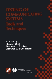 Imagen de portada: Testing of Communicating Systems 1st edition 9780387355160