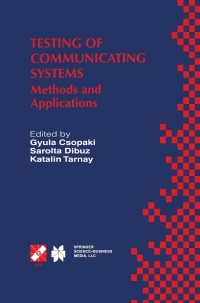 Cover image: Testing of Communicating Systems 1st edition 9780387355672