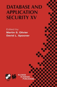 Cover image: Database and Application Security XV 1st edition 9781402070419