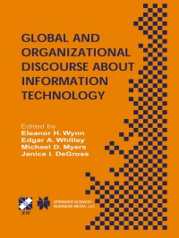 表紙画像: Global and Organizational Discourse about Information Technology 1st edition 9781402073250