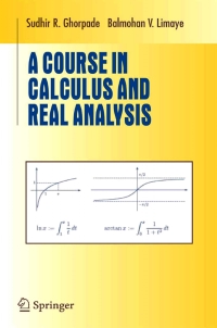 صورة الغلاف: A Course in Calculus and Real Analysis 9780387305301