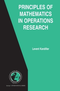 Titelbild: Principles of Mathematics in Operations Research 9780387377346