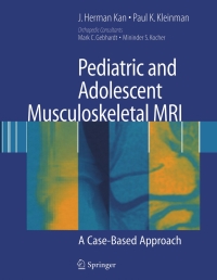 Cover image: Pediatric and Adolescent Musculoskeletal MRI 9781441922182