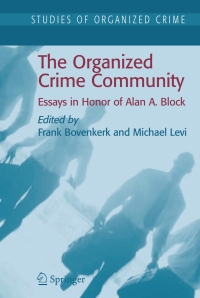 Cover image: The Organized Crime Community 1st edition 9780387390192