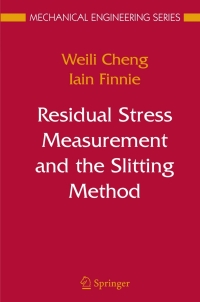 Omslagafbeelding: Residual Stress Measurement and the Slitting Method 9780387370651
