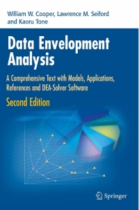Cover image: Data Envelopment Analysis 2nd edition 9780387452814