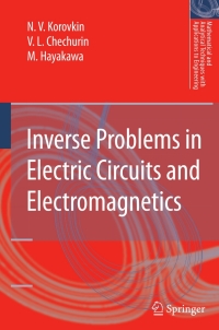 Cover image: Inverse Problems in Electric Circuits and Electromagnetics 9780387335247