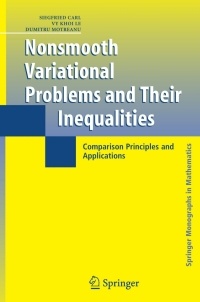 Omslagafbeelding: Nonsmooth Variational Problems and Their Inequalities 9780387306537