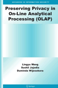 Titelbild: Preserving Privacy in On-Line Analytical Processing (OLAP) 9781441942784