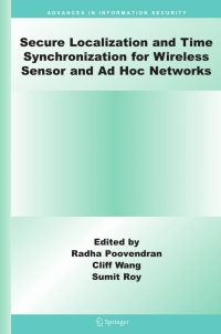 Cover image: Secure Localization and Time Synchronization for Wireless Sensor and Ad Hoc Networks 9780387327211