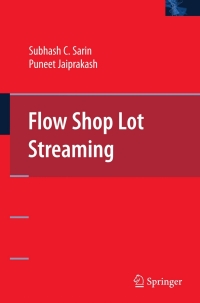 表紙画像: Flow Shop Lot Streaming 9780387476872