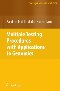 Cover image: Multiple Testing Procedures with Applications to Genomics 9780387493169