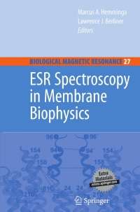 Imagen de portada: ESR Spectroscopy in Membrane Biophysics 9780387250663