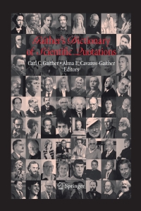 Cover image: Gaither's Dictionary of Scientific Quotations 9780387495750