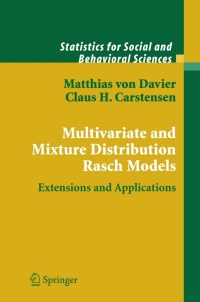 Imagen de portada: Multivariate and Mixture Distribution Rasch Models 9780387329161