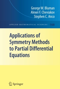 Titelbild: Applications of  Symmetry Methods to Partial Differential Equations 9780387986128