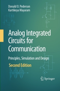 Cover image: Analog Integrated Circuits for Communication 2nd edition 9780387680293