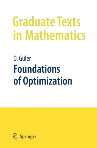 Titelbild: Foundations of Optimization 9780387344317