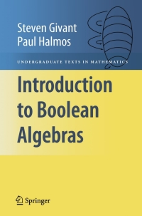 Cover image: Introduction to Boolean Algebras 9780387402932
