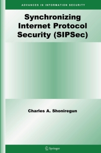 Imagen de portada: Synchronizing Internet Protocol Security (SIPSec) 9780387327242