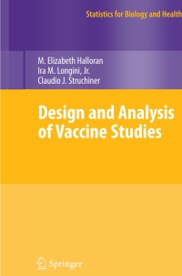 Cover image: Design and Analysis of Vaccine Studies 9780387403137