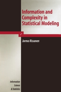 Cover image: Information and Complexity in Statistical Modeling 9781441922670