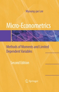 Cover image: Micro-Econometrics 2nd edition 9780387953762