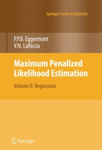 Cover image: Maximum Penalized Likelihood Estimation 9780387402673