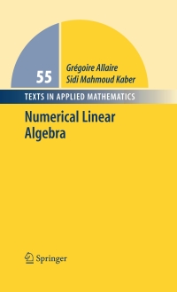 Cover image: Numerical Linear Algebra 9780387341590