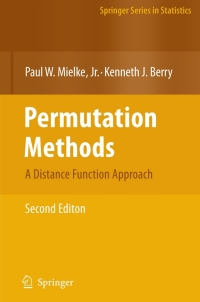 Cover image: Permutation Methods 2nd edition 9780387698113