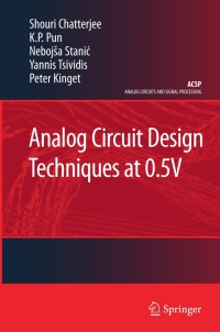 Cover image: Analog Circuit Design Techniques at 0.5V 9781441943545