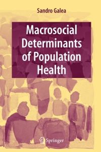 Cover image: Macrosocial Determinants of Population Health 1st edition 9780387708119