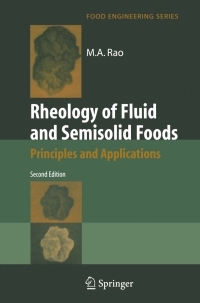 Cover image: Rheology of Fluid and Semisolid Foods: Principles and Applications 2nd edition 9780387709291