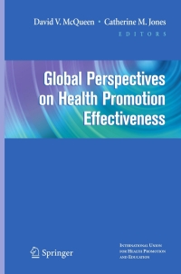 Imagen de portada: Global Perspectives on Health Promotion Effectiveness 1st edition 9780387709734