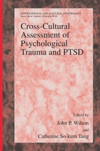 Cover image: Cross-Cultural Assessment of Psychological Trauma and PTSD 1st edition 9780387709895