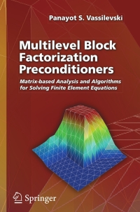 Titelbild: Multilevel Block Factorization Preconditioners 9780387715636