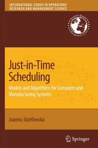 Cover image: Just-in-Time Scheduling 9780387717173