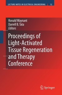 Cover image: Proceedings of Light-Activated Tissue Regeneration and Therapy Conference 9780387718088